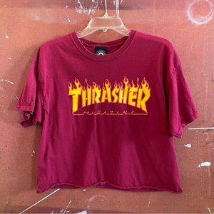 Thrasher Cropped T-Shirt